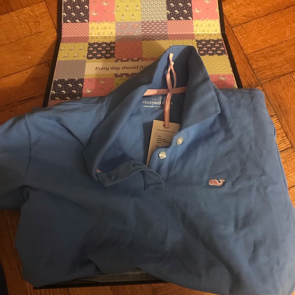 Vineyard vines Polo T Shirt size L (14) blue